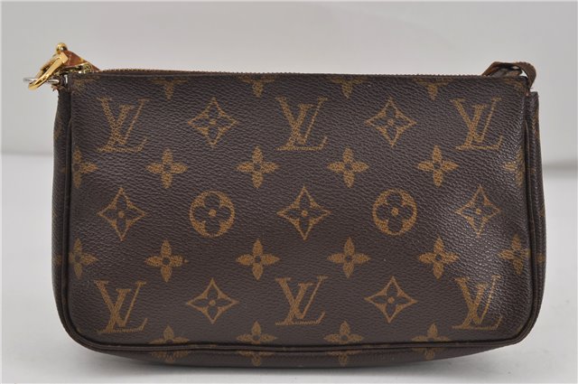 Authentic Louis Vuitton Monogram Pochette Accessoires Pouch M51980 LV 8137D