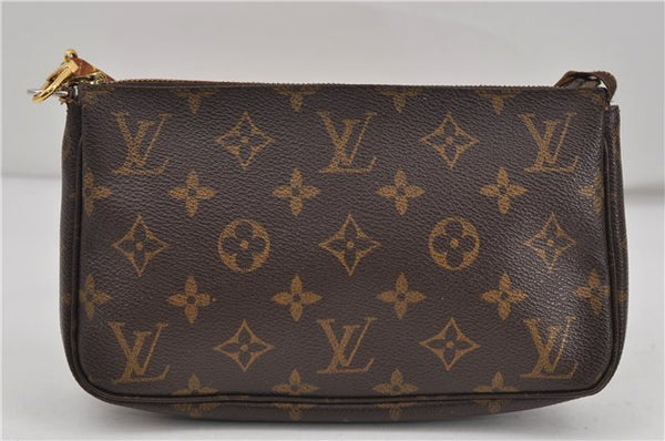 Authentic Louis Vuitton Monogram Pochette Accessoires Pouch M51980 LV 8137D