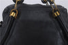 Authentic Chloe Paraty 2Way Shoulder Hand Bag Purse Leather Black 8139D