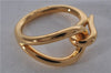 Authentic HERMES Scarf Ring Jumbo Circle Design Gold Box 8139E