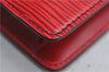 Authentic LOUIS VUITTON Epi Montaigne 23 Clutch Bag Red M52667 LV 8140C