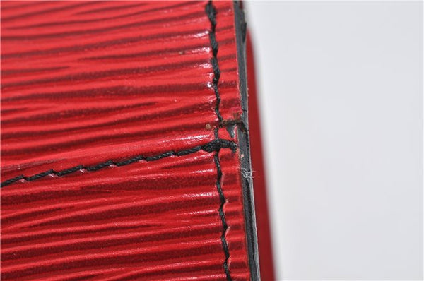 Authentic LOUIS VUITTON Epi Montaigne 23 Clutch Bag Red M52667 LV 8140C