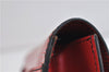 Authentic LOUIS VUITTON Epi Montaigne 23 Clutch Bag Red M52667 LV 8140C