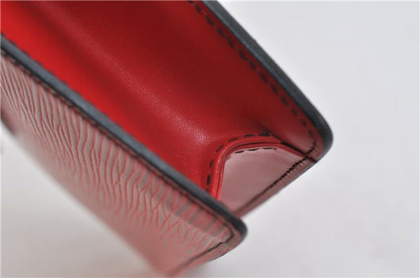 Authentic LOUIS VUITTON Epi Montaigne 23 Clutch Bag Red M52667 LV 8140C