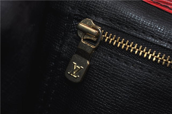 Authentic LOUIS VUITTON Epi Montaigne 23 Clutch Bag Red M52667 LV 8140C