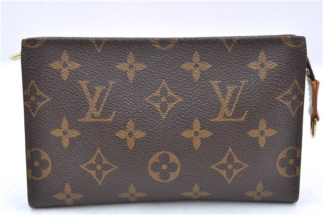 Authentic LOUIS VUITTON Monogram Pouch For Bucket PM LV 8144C