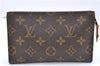 Authentic LOUIS VUITTON Monogram Pouch For Bucket PM LV 8144C
