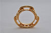 Authentic HERMES Scarf Ring Chaine d'Ancre Chain Design Gold Tone Box 8144E