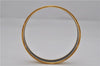 Authentic HERMES Email PM Bangle Carriage Motif Gold White 8147E