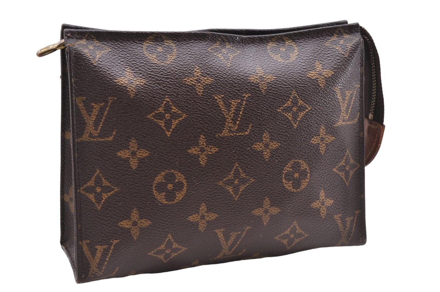 Auth Louis Vuitton Monogram Trousse Toilette 18 Clutch Hand Bag M47526 LV 8149D