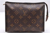 Auth Louis Vuitton Monogram Trousse Toilette 18 Clutch Hand Bag M47526 LV 8149D