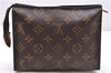 Auth Louis Vuitton Monogram Trousse Toilette 18 Clutch Hand Bag M47526 LV 8149D