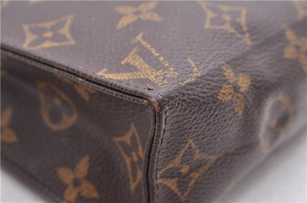 Auth Louis Vuitton Monogram Trousse Toilette 18 Clutch Hand Bag M47526 LV 8149D