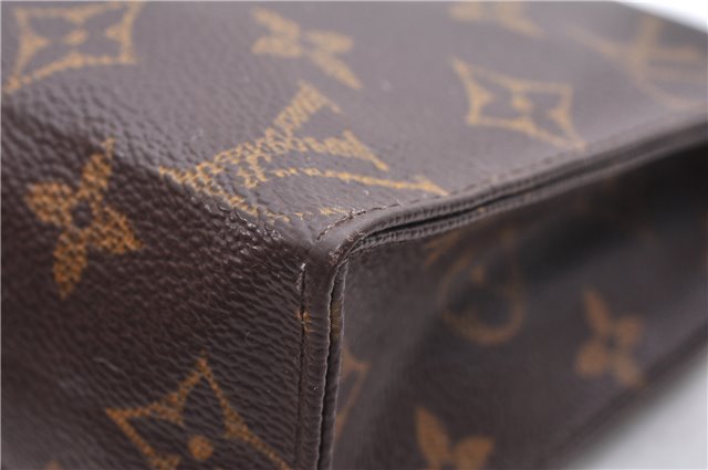 Auth Louis Vuitton Monogram Trousse Toilette 18 Clutch Hand Bag M47526 LV 8149D