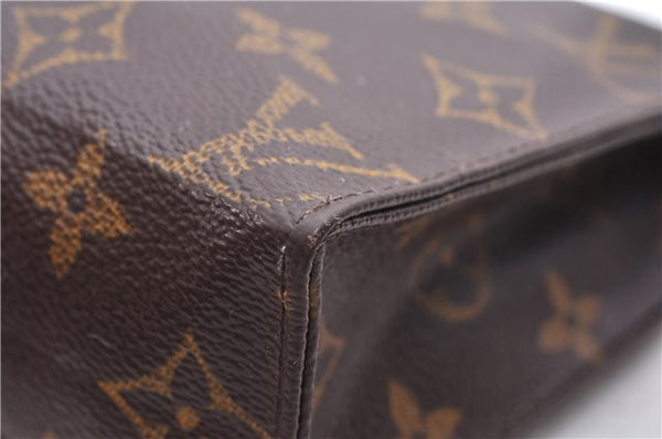 Auth Louis Vuitton Monogram Trousse Toilette 18 Clutch Hand Bag M47526 LV 8149D