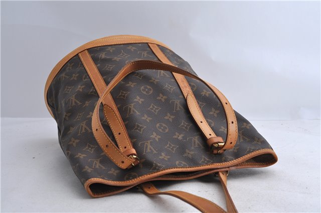 Authentic LOUIS VUITTON Monogram Bucket GM Shoulder Bag M42236 LV 8150C