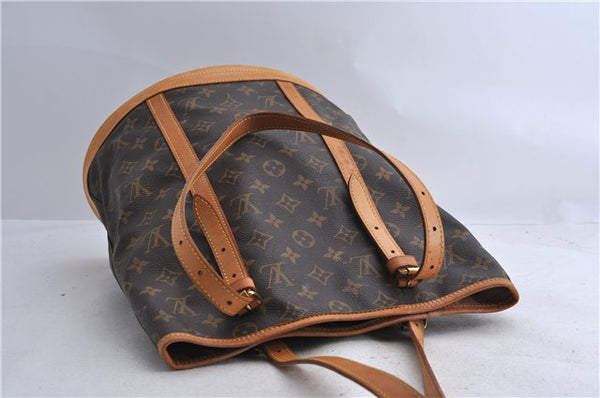 Authentic LOUIS VUITTON Monogram Bucket GM Shoulder Bag M42236 LV 8150C
