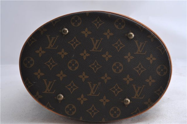 Authentic LOUIS VUITTON Monogram Bucket GM Shoulder Bag M42236 LV 8150C