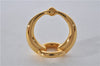 Authentic HERMES Scarf Ring Moris Circle Design Gold Box 8151E