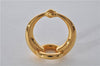 Authentic HERMES Scarf Ring Moris Circle Design Gold Box 8151E