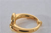 Authentic HERMES Scarf Ring Moris Circle Design Gold Box 8151E