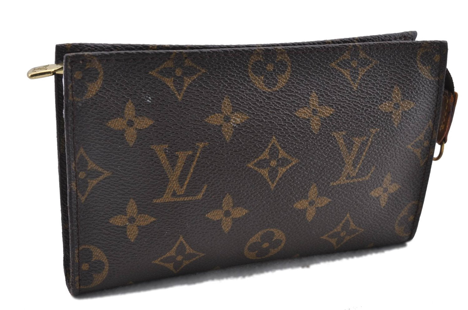 Authentic LOUIS VUITTON Monogram Pouch For Bucket PM LV 8152C