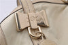 Authentic GUCCI Duchessa Line Hand Bag Purse Leather 181485 Ivory 8154D