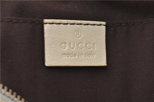 Authentic GUCCI Duchessa Line Hand Bag Purse Leather 181485 Ivory 8154D