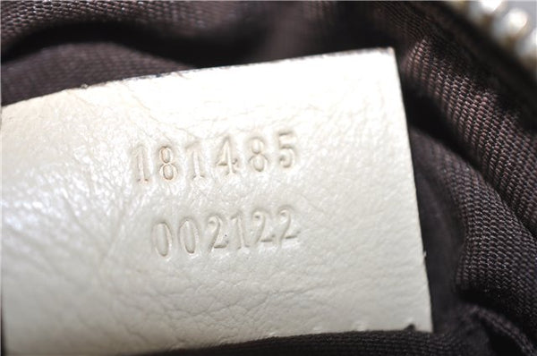 Authentic GUCCI Duchessa Line Hand Bag Purse Leather 181485 Ivory 8154D