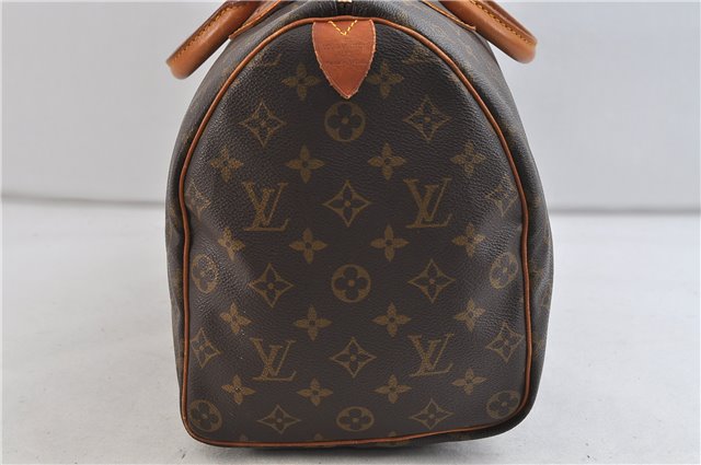 Authentic Louis Vuitton Monogram Speedy 35 Hand Bag M41524 LV 8155C