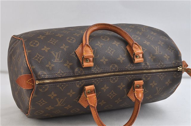 Authentic Louis Vuitton Monogram Speedy 35 Hand Bag M41524 LV 8155C