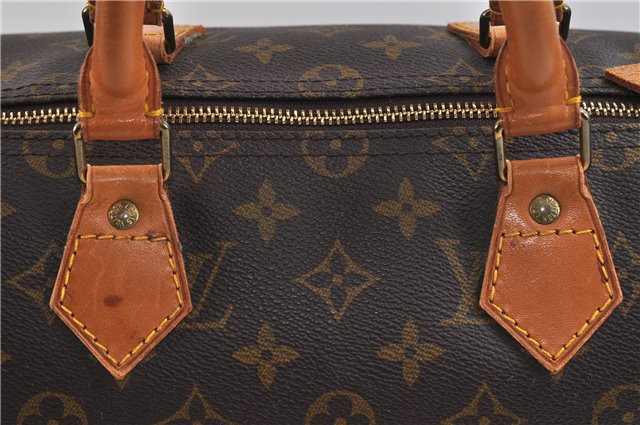 Authentic Louis Vuitton Monogram Speedy 35 Hand Bag M41524 LV 8155C