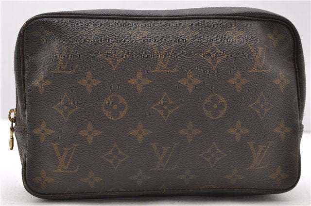 Auth LOUIS VUITTON Monogram Trousse Toilette 23 Clutch Hand Bag M47524 LV 8156C