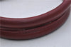 Authentic BURBERRY Vintage Leather Business Hand Bag Red 8157D