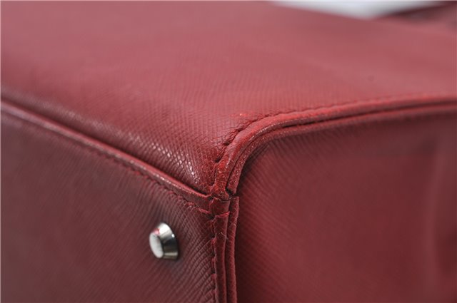 Authentic BURBERRY Vintage Leather Business Hand Bag Red 8157D