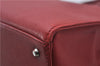 Authentic BURBERRY Vintage Leather Business Hand Bag Red 8157D