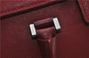 Authentic BURBERRY Vintage Leather Business Hand Bag Red 8157D