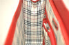 Authentic BURBERRY Vintage Leather Business Hand Bag Red 8157D