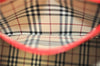 Authentic BURBERRY Vintage Leather Business Hand Bag Red 8157D