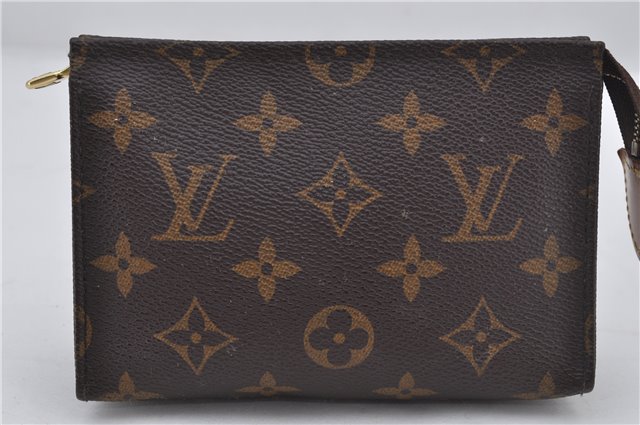Authentic Louis Vuitton Monogram Poche Toilette 15 M47546 Cosmetics Pouch 8157E