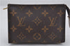 Authentic Louis Vuitton Monogram Poche Toilette 15 M47546 Cosmetics Pouch 8157E