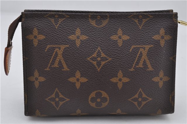Authentic Louis Vuitton Monogram Poche Toilette 15 M47546 Cosmetics Pouch 8157E