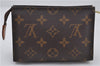 Authentic Louis Vuitton Monogram Poche Toilette 15 M47546 Cosmetics Pouch 8157E