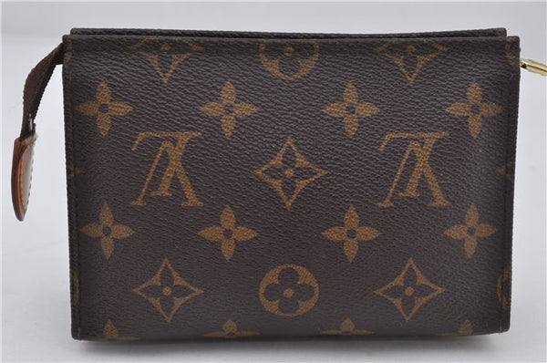 Authentic Louis Vuitton Monogram Poche Toilette 15 M47546 Cosmetics Pouch 8157E