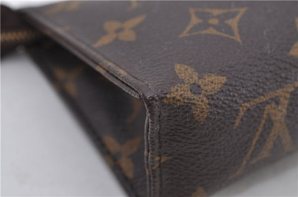 Authentic Louis Vuitton Monogram Poche Toilette 15 M47546 Cosmetics Pouch 8157E