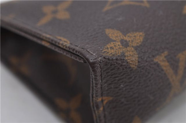 Authentic Louis Vuitton Monogram Poche Toilette 15 M47546 Cosmetics Pouch 8157E