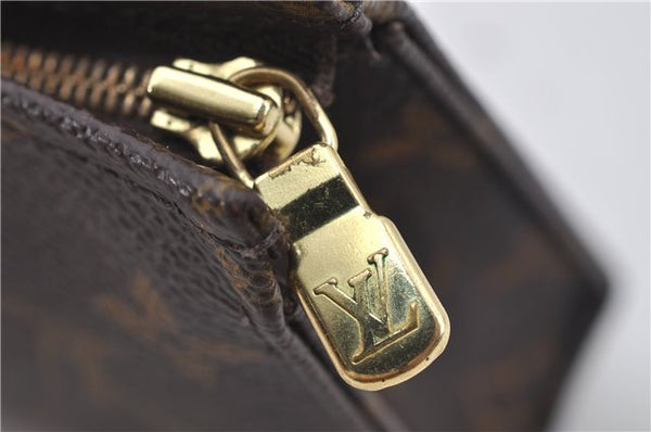 Authentic Louis Vuitton Monogram Poche Toilette 15 M47546 Cosmetics Pouch 8157E