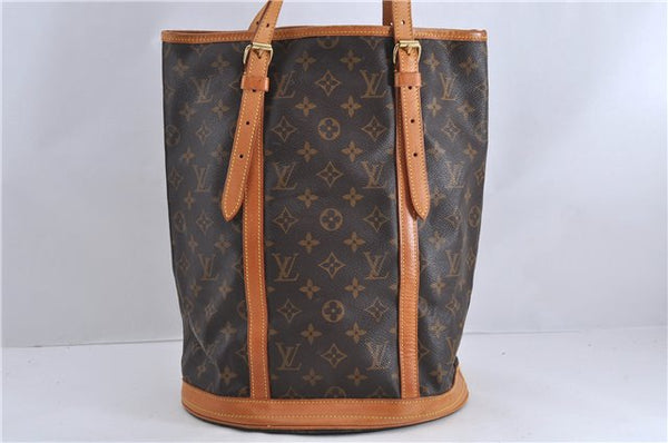 Authentic Louis Vuitton Monogram Bucket GM Shoulder Bag M42236 LV Junk 8158C