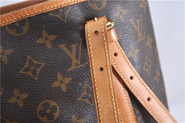 Authentic Louis Vuitton Monogram Bucket GM Shoulder Bag M42236 LV Junk 8158C