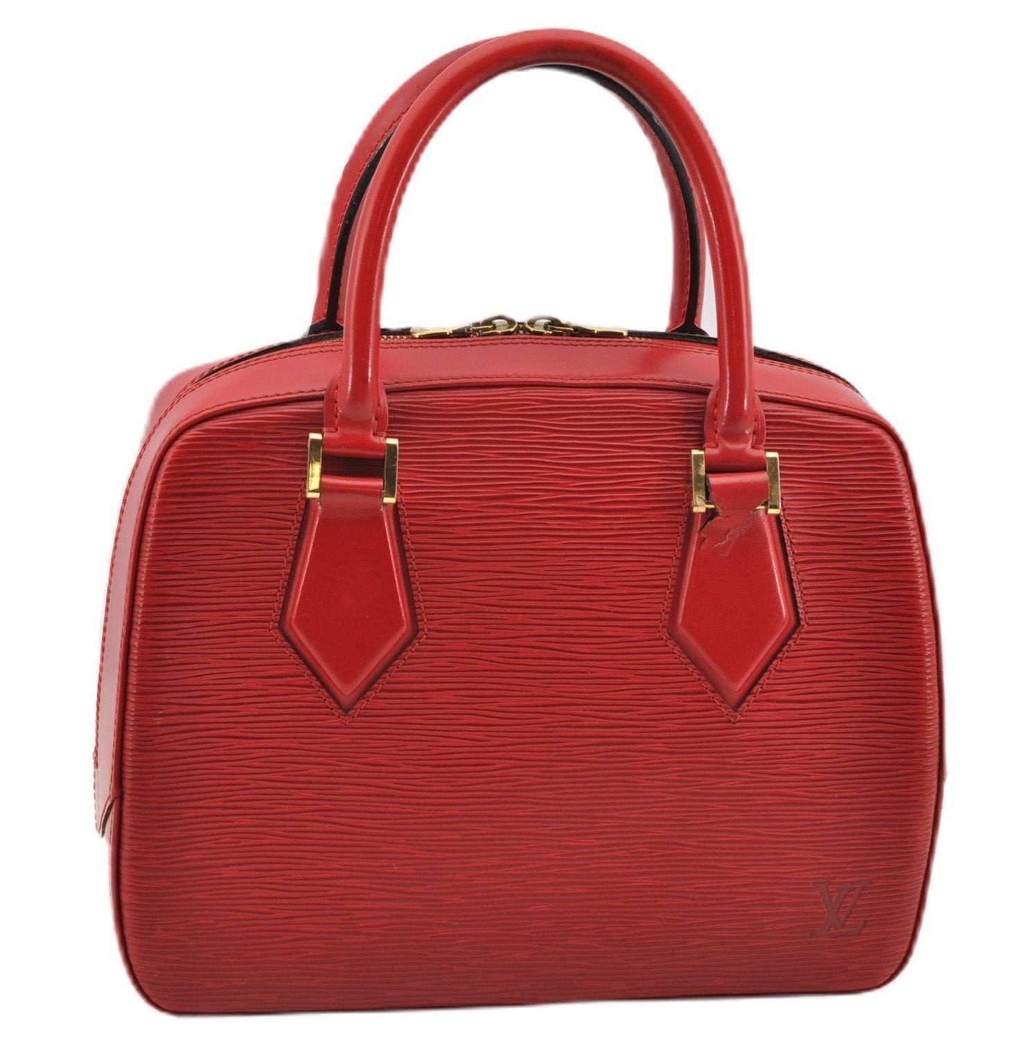 Authentic Louis Vuitton Epi Pont Neuf Hand Bag Purse Red M52057 LV 8158F